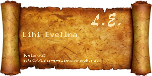 Lihi Evelina névjegykártya